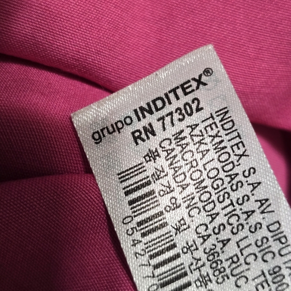 ZARA women's size Large Oversized Long Sleeve Satin Button Up Shirt Pink - Picture 12 of 16